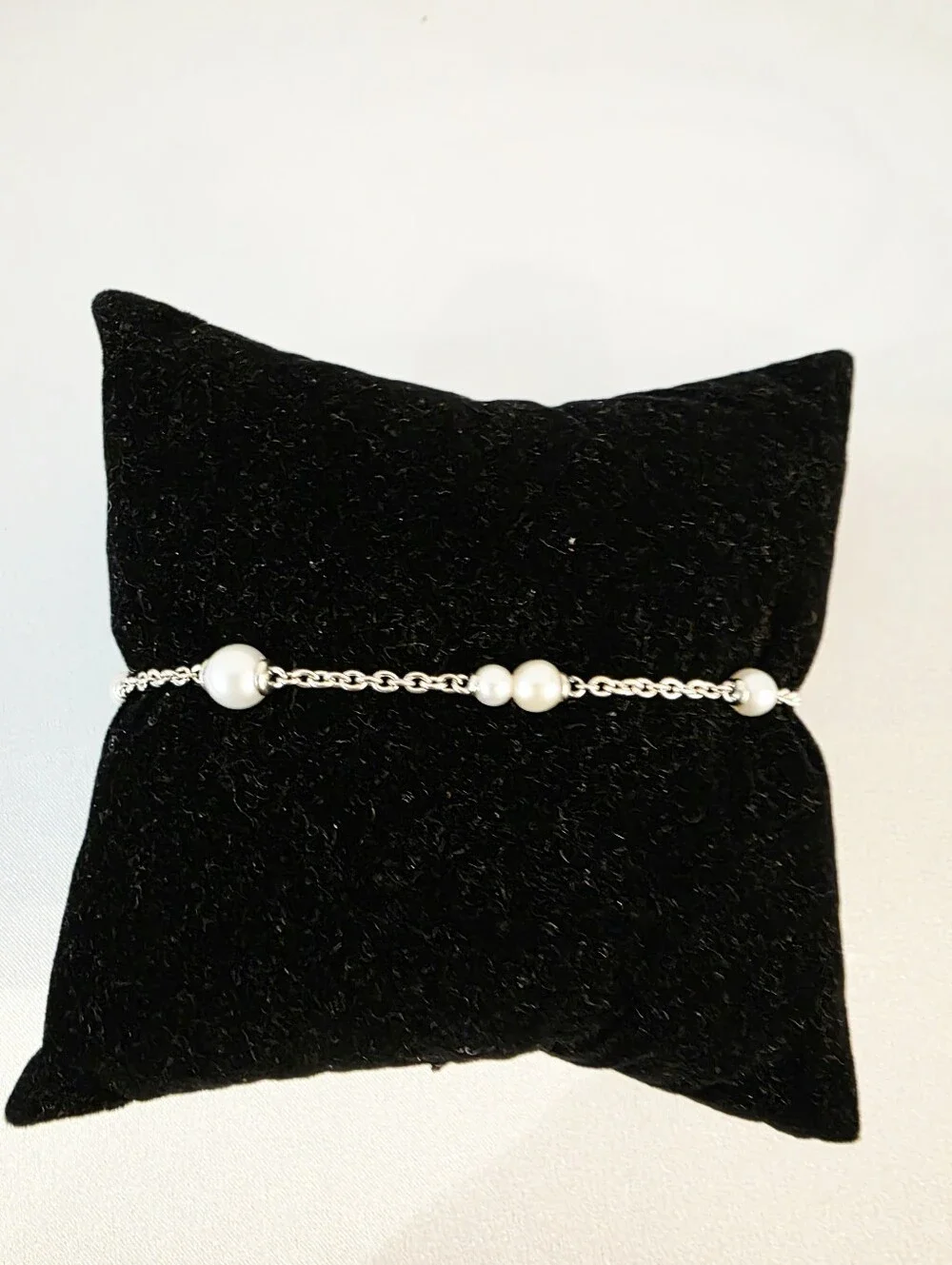 Pandora ALE Freshwater Cultured Pearl Station Chain Bracelet Sterling silver